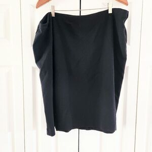 CJ Banks Plus Size 2X Black Knit Stretchy A Line Skirt